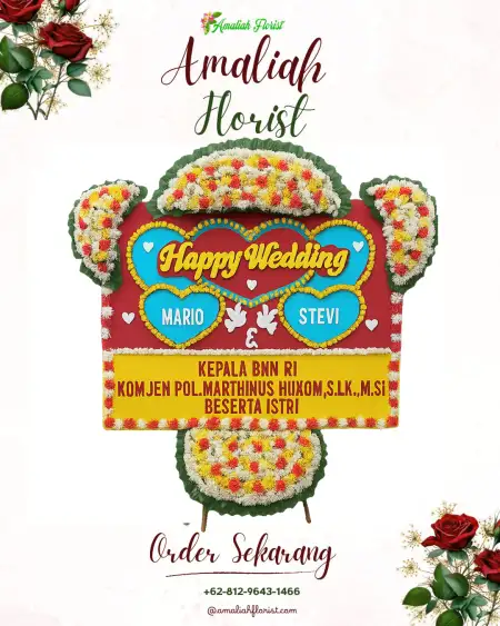 Papan Bunga Pernikahan Sambigede